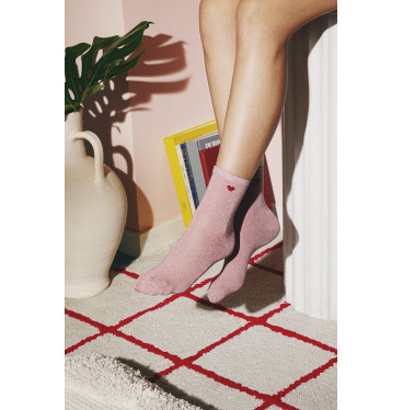 Kolorowe skarpetki Doiy Design - Heart Socks Pink