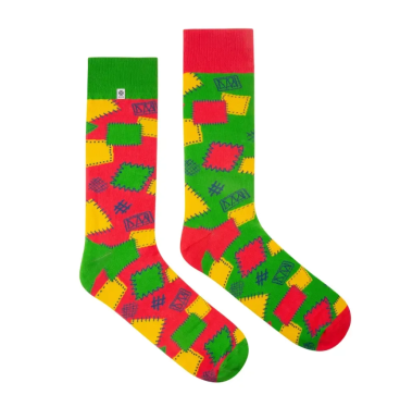 Kolorowe skarpetki - Łaty