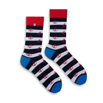Kolorowe skarpetki - Paski i kotwice