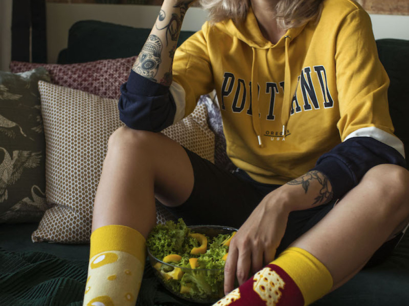 Kolorowe skarpetki na 4 pory roku